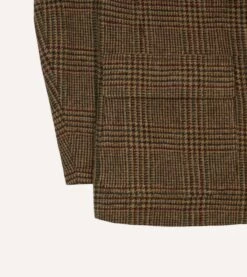 Brown And Red Prince Of Wales Check Tweed Games Blazer Mk. VII -Drakes Shop DR2A2H22991 01303 6