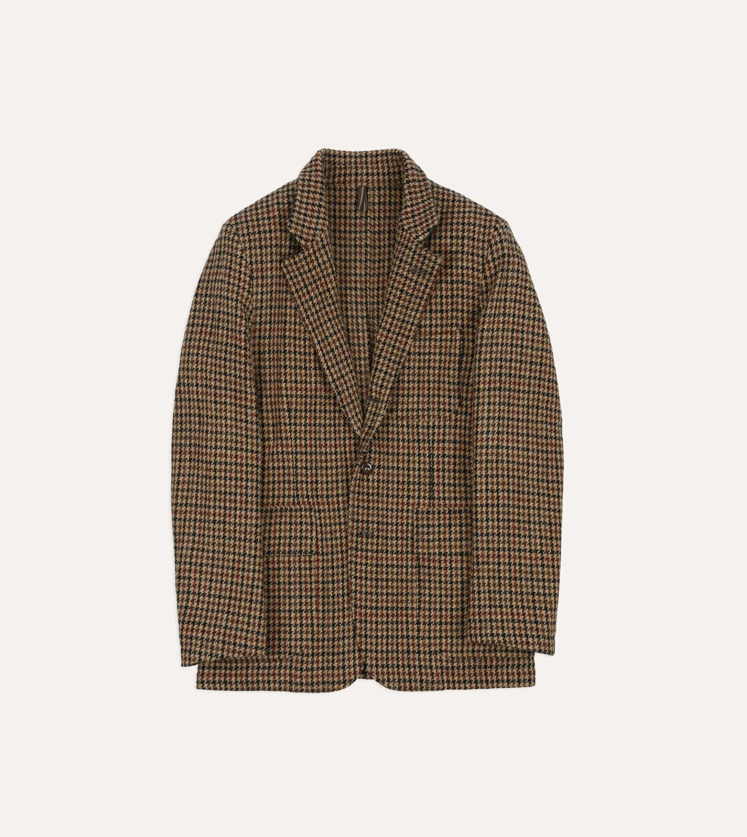 Brown Houndstooth Check Harris Tweed Games Blazer Mk. VII 3 Brown Houndstooth Check Harris Tweed Games Blazer Mk. VII