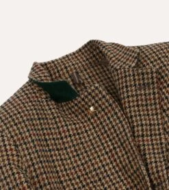 Brown Houndstooth Check Harris Tweed Games Blazer Mk. VII 14 Brown Houndstooth Check Harris Tweed Games Blazer Mk. VII -Drakes Shop DR2A2H23542 01303 4