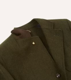 Olive Harris Tweed Games Blazer Mk. VII -Drakes Shop DR2A2H23543 01400 4