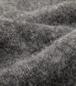 Charcoal Brushed Shetland Crew Neck Jumper -Drakes Shop DR2A3A21501 02600 2