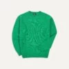 Green Brushed Shetland Crew Neck Jumper -Drakes Shop DR2A3A21501 10400 1