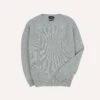 Light Grey Brushed Shetland Crew Neck Jumper -Drakes Shop DR2A3A21501 14600 1