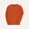 Rust Brushed Shetland Crew Neck Jumper -Drakes Shop DR2A3A21501 20800 1