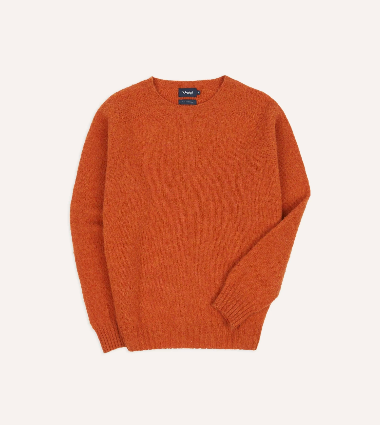 Rust Brushed Shetland Crew Neck Jumper 3 Rust Brushed Shetland Crew Neck Jumper