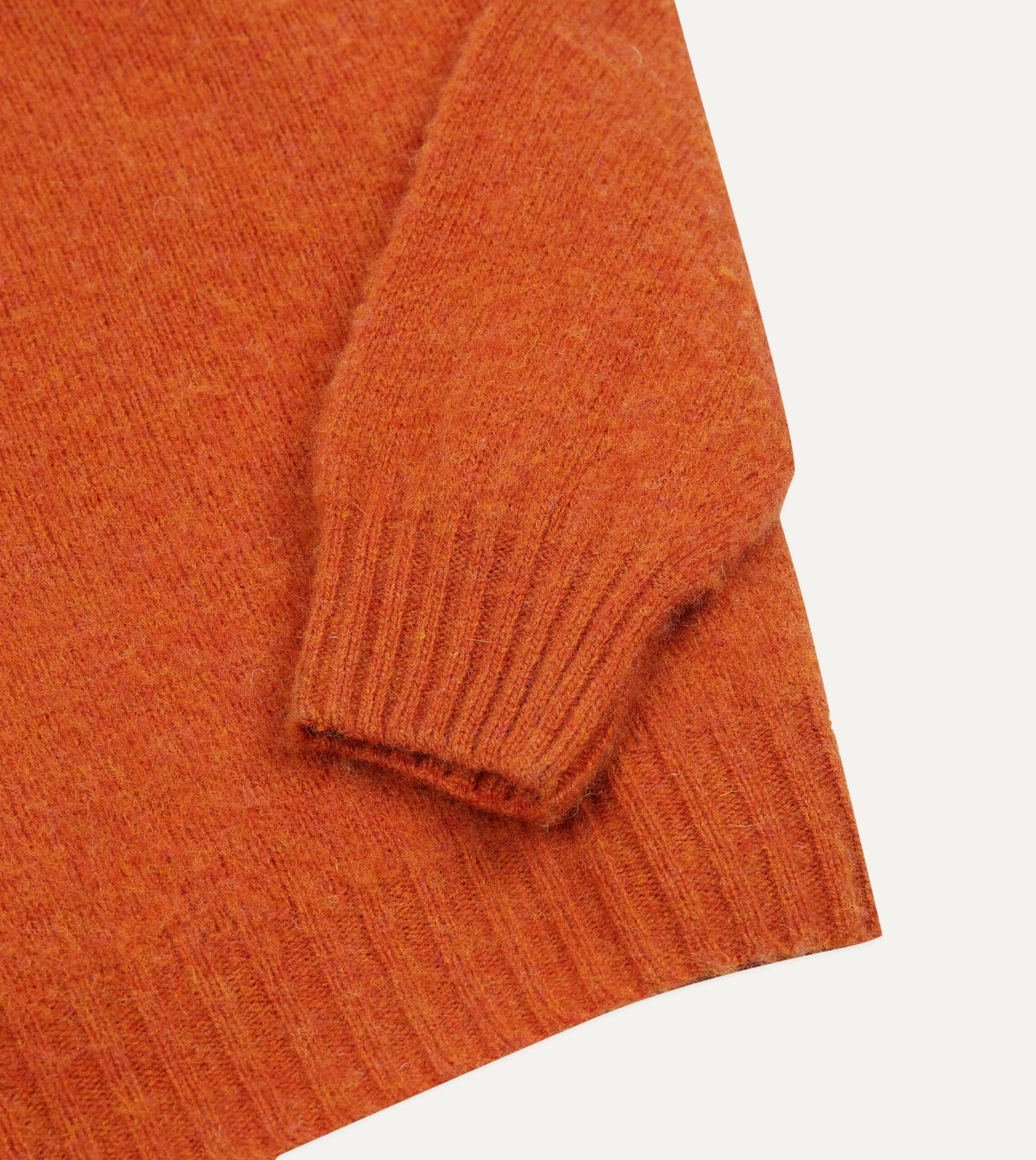 Rust Brushed Shetland Crew Neck Jumper 6 Rust Brushed Shetland Crew Neck Jumper - Image 4