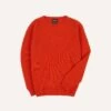 Red Brushed Shetland Crew Neck Jumper -Drakes Shop DR2A3A21501 21700 1