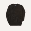 Black Merino Crew Neck Jumper -Drakes Shop DR2A3A21505 05100 1 LR