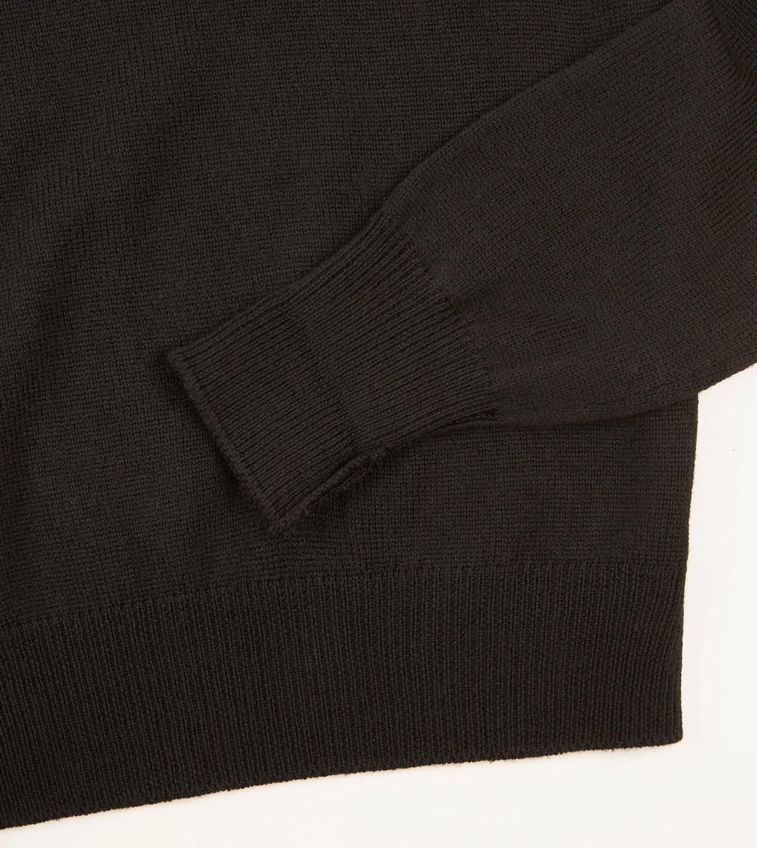 Black Merino Crew Neck Jumper 7 Black Merino Crew Neck Jumper - Image 5