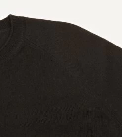 Black Merino Crew Neck Jumper 13 Black Merino Crew Neck Jumper -Drakes Shop DR2A3A21505 05100 5 LR
