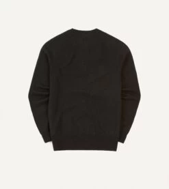 Black Merino Crew Neck Jumper 11 Black Merino Crew Neck Jumper -Drakes Shop DR2A3A21505 05100 6 LR