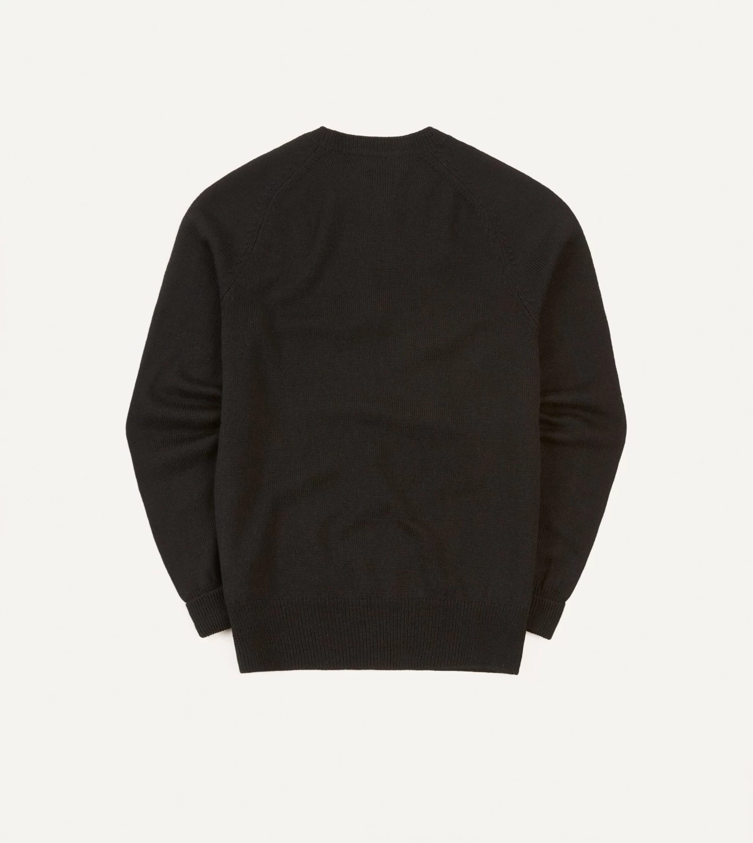 Black Merino Crew Neck Jumper 6 Black Merino Crew Neck Jumper - Image 4