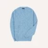Blue Brushed Shetland Cable Knit Crew Neck Jumper 2 Blue Brushed Shetland Cable Knit Crew Neck Jumper -Drakes Shop DR2A3A23612 08200 1