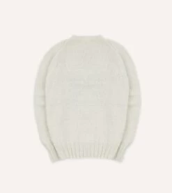 Chamula For Drake's Ecru Avocado Merino Jumper -Drakes Shop DR2A3A23643 01000 5 DUPERIGHT