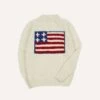Chamula For Drake's Ecru Flag Merino Jumper -Drakes Shop DR2A3A23644 01000 1