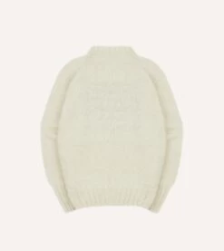 Chamula For Drake's Ecru Flag Merino Jumper -Drakes Shop DR2A3A23644 01000 5