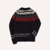 Chamula For Drake's Navy And Red Fairisle Merino Jumper -Drakes Shop DR2A3A23645 01250 1