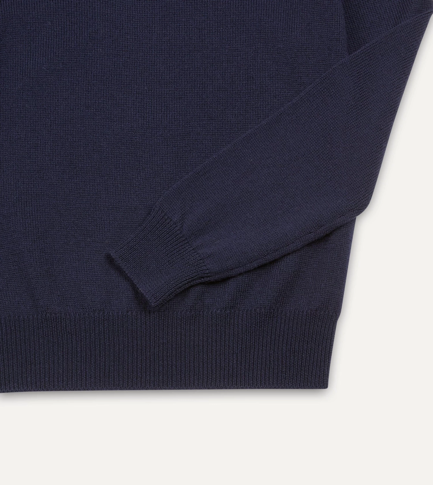 Navy Merino Wool V Neck Jumper 7 Navy Merino Wool V Neck Jumper - Image 5