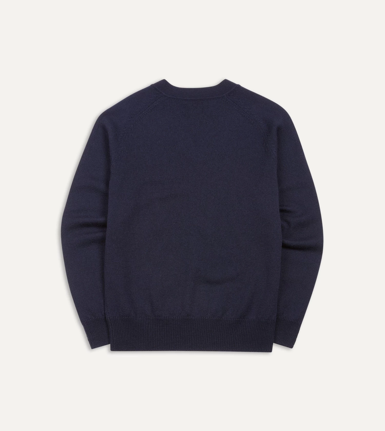 Navy Merino Wool V Neck Jumper 6 Navy Merino Wool V Neck Jumper - Image 4