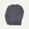 Grey Merino Wool V Neck Jumper -Drakes Shop DR2A3B21506 03600 1