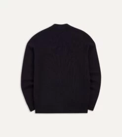 Navy Lambswool 6 Button Cardigan -Drakes Shop DR2A3D22004 01250 5 LR