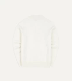 Ecru Lambswool 6 Button Cardigan -Drakes Shop DR2A3D22004 04050 5