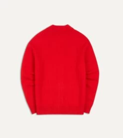 Red Lambswool 6 Button Cardigan -Drakes Shop DR2A3D22004 06700 5