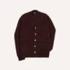 Dark Brown Lambswool 6 Button Cardigan -Drakes Shop DR2A3D22004 08300 1