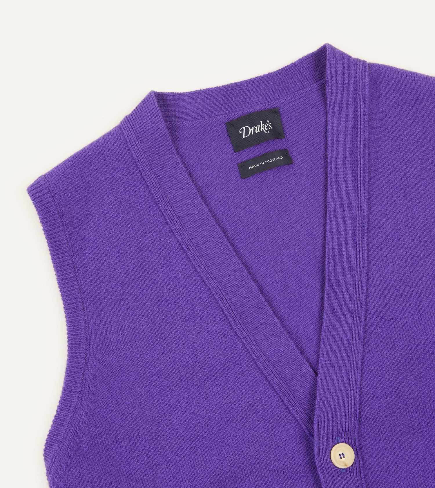 Purple Lambswool Sleeveless Cardigan 5 Purple Lambswool Sleeveless Cardigan - Image 3