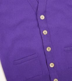 Purple Lambswool Sleeveless Cardigan 11 Purple Lambswool Sleeveless Cardigan -Drakes Shop DR2A3D22688 02900 4 LR