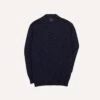 Navy Cotton Mock Neck Jumper
