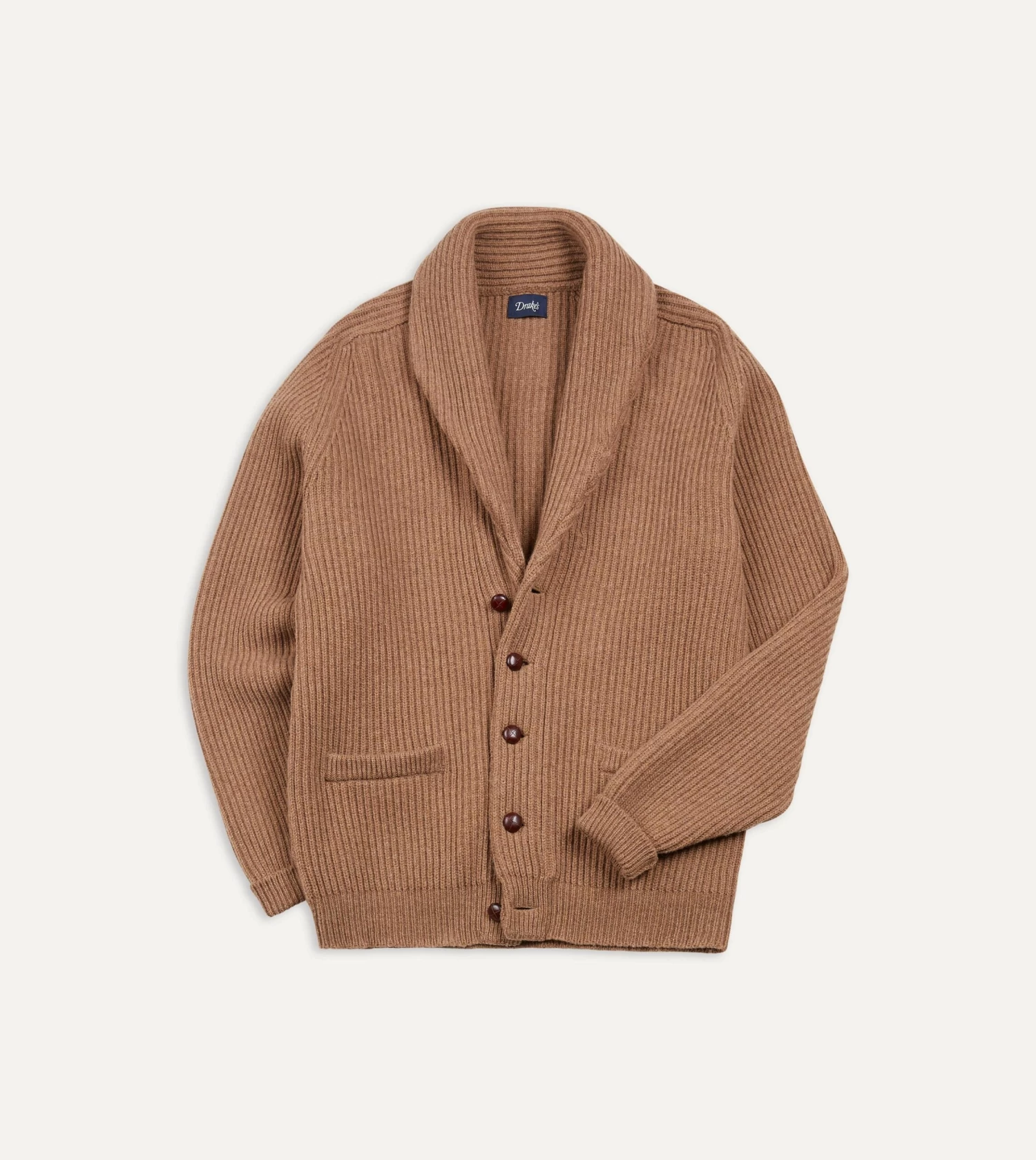 Camel Lambswool Shawl Collar Cardigan 3 Camel Lambswool Shawl Collar Cardigan