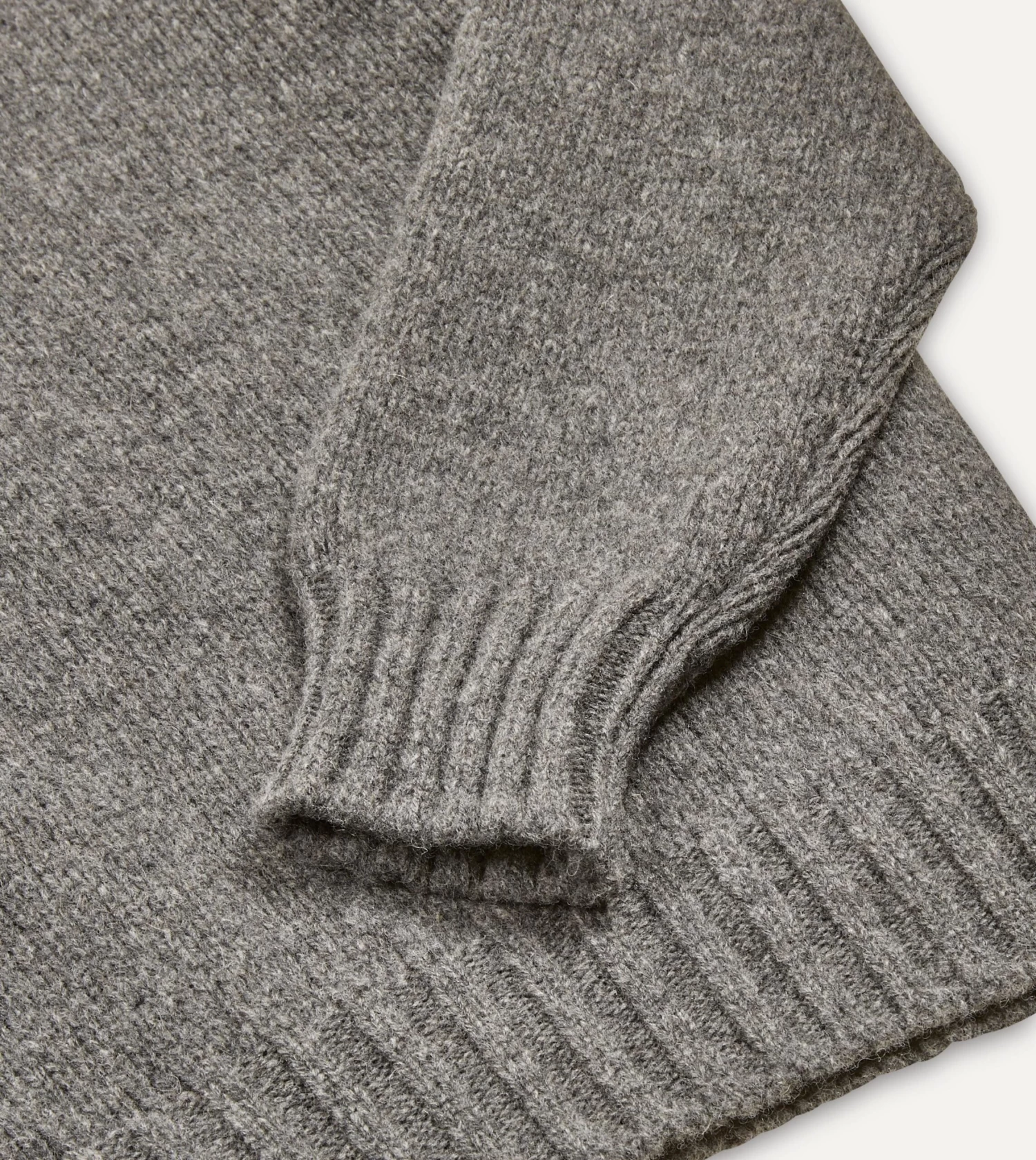 Grey Lambswool Submariner Roll Neck Jumper 7 Grey Lambswool Submariner Roll Neck Jumper - Image 5
