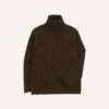 Brown Marl Mohair Wool Mock Neck Jumper