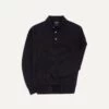 Navy Merino Wool Knitted Polo -Drakes Shop DR2A3H21507 04250 1