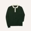 Green Merino Wool Knitted Rugby Shirt -Drakes Shop DR2A3H23535 02400 1