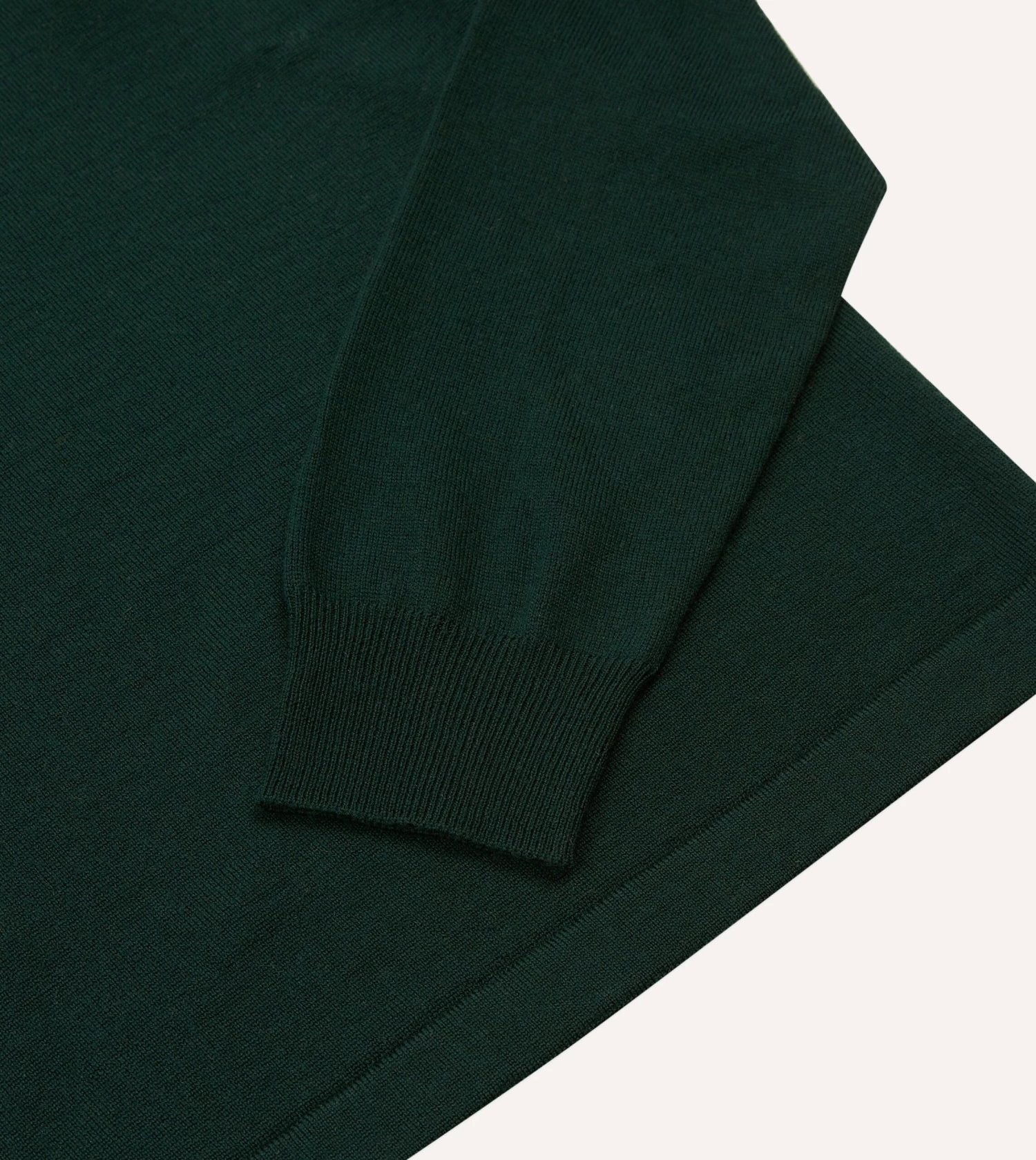 Green Merino Wool Knitted Rugby Shirt 6 Green Merino Wool Knitted Rugby Shirt - Image 4