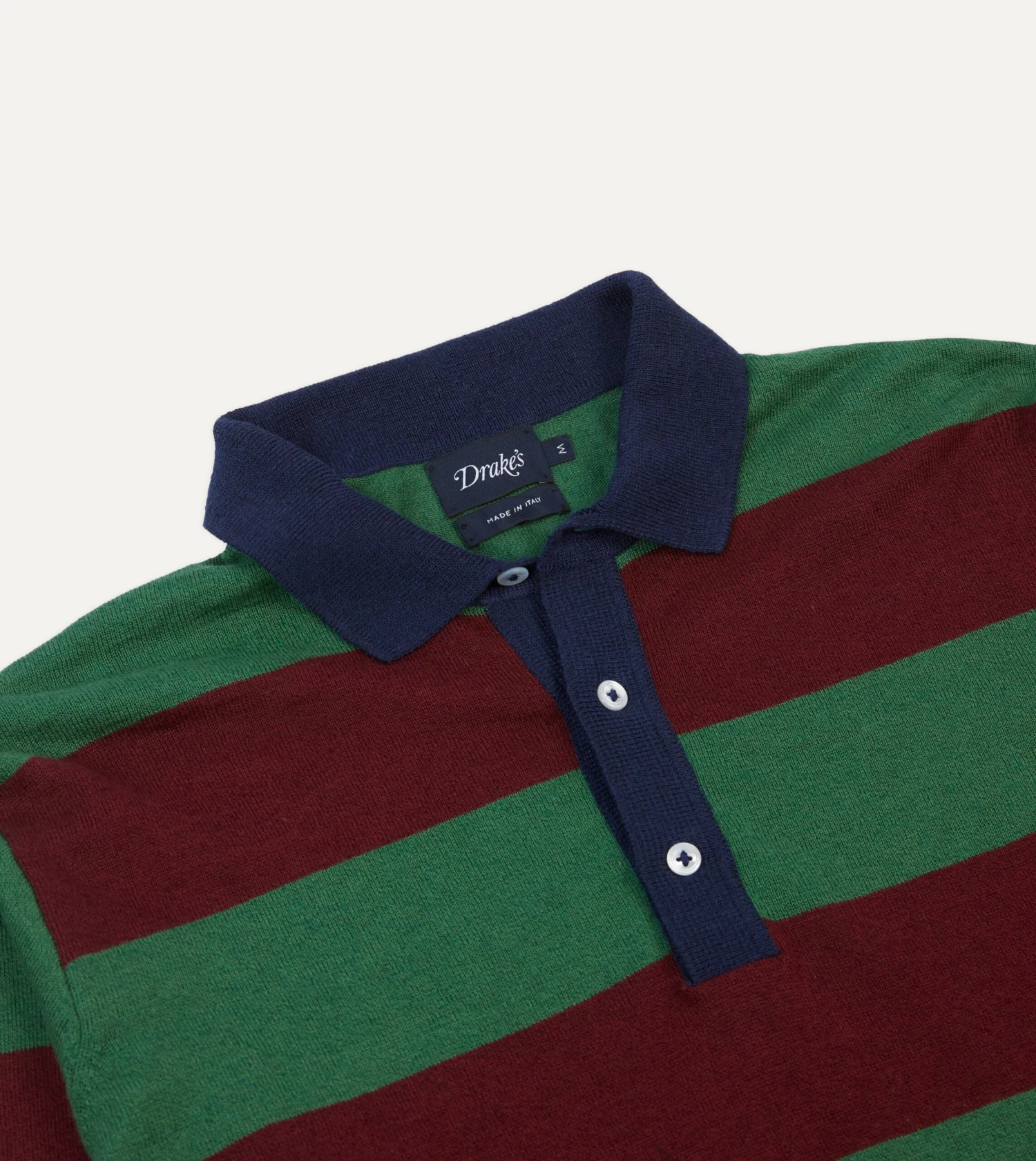Green And Red Linen Cotton Knitted Rugby Shirt 5 Green And Red Linen Cotton Knitted Rugby Shirt - Image 3