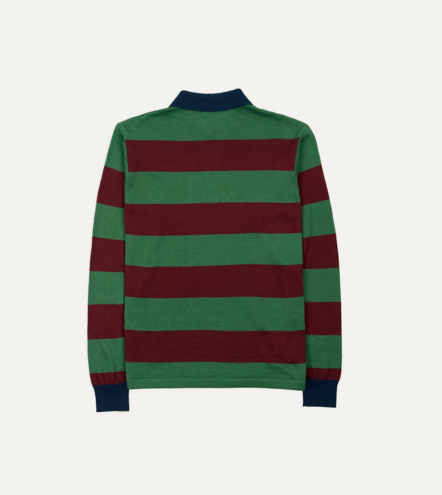 Green And Red Linen Cotton Knitted Rugby Shirt 7 Green And Red Linen Cotton Knitted Rugby Shirt - Image 5