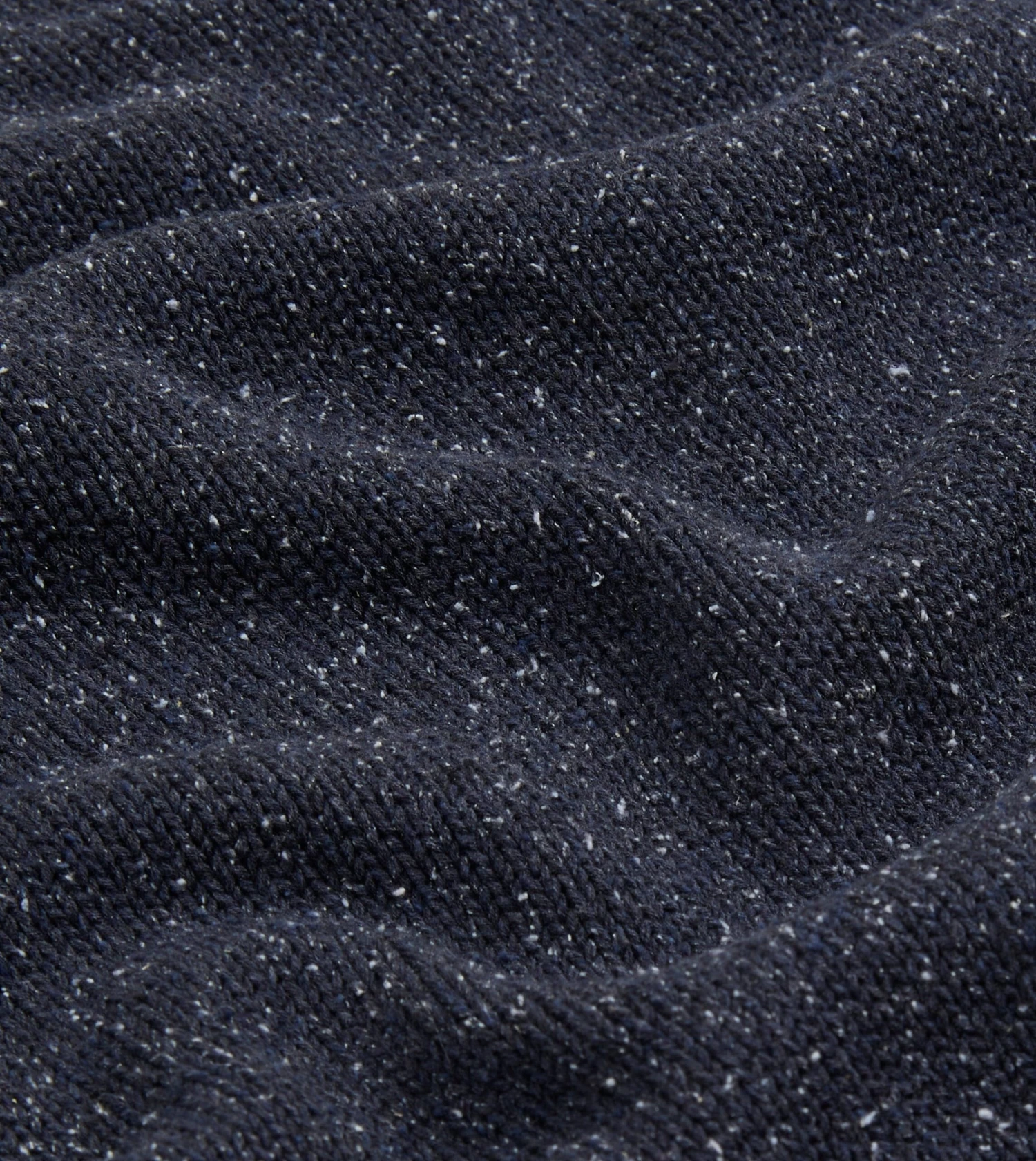 Navy Flecked Silk Ribbed Integral Collar Jumper 4 Navy Flecked Silk Ribbed Integral Collar Jumper - Image 2