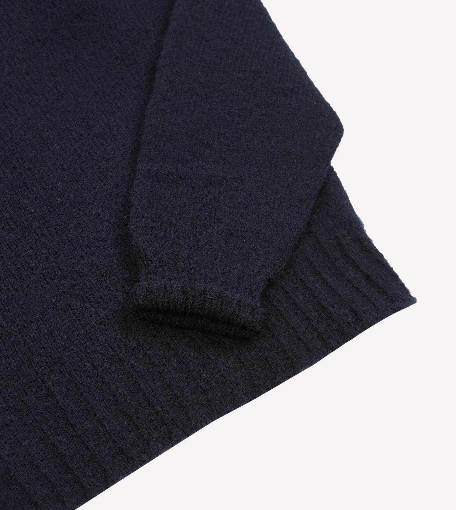 Navy Brushed Shetland Mock Neck Jumper 7 Navy Brushed Shetland Mock Neck Jumper - Image 5