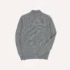 Grey Brushed Shetland Mock Neck Jumper -Drakes Shop DR2A3L23532 02600 1