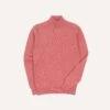 Pink Brushed Shetland Mock Neck Jumper -Drakes Shop DR2A3L23532 03990 1