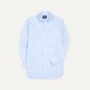 Light Blue Bengal Stripe Cotton Poplin Button-Down Shirt -Drakes Shop DR2A4A21793 02203 1