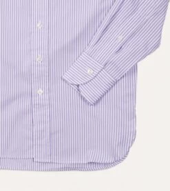 Purple Bengal Stripe Cotton Poplin Button-Down Shirt 10 Purple Bengal Stripe Cotton Poplin Button-Down Shirt -Drakes Shop DR2A4A21793 05900 4