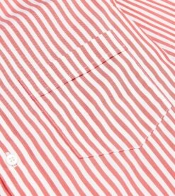Red Bengal Stripe Cotton Poplin Button-Down Shirt -Drakes Shop DR2A4A21796 03702 4