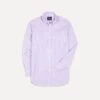 Lilac Bengal Stripe Cotton Poplin Button-Down Shirt -Drakes Shop DR2A4A21796 06902 1