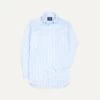 Blue Broad Stripe Cotton Poplin Button-Down Shirt
