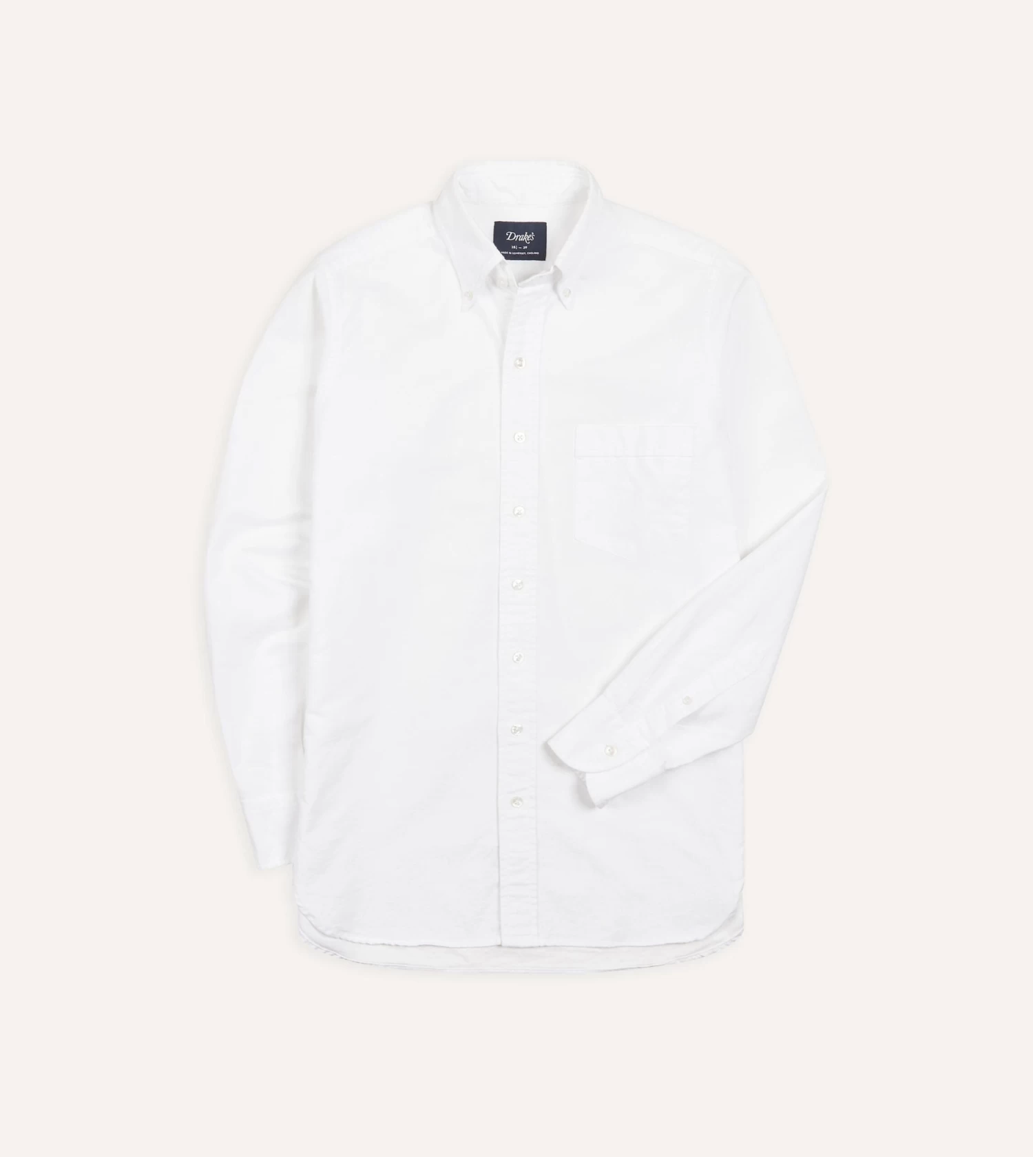 White Oxford Cotton Cloth Button-Down Shirt 3 White Oxford Cotton Cloth Button-Down Shirt
