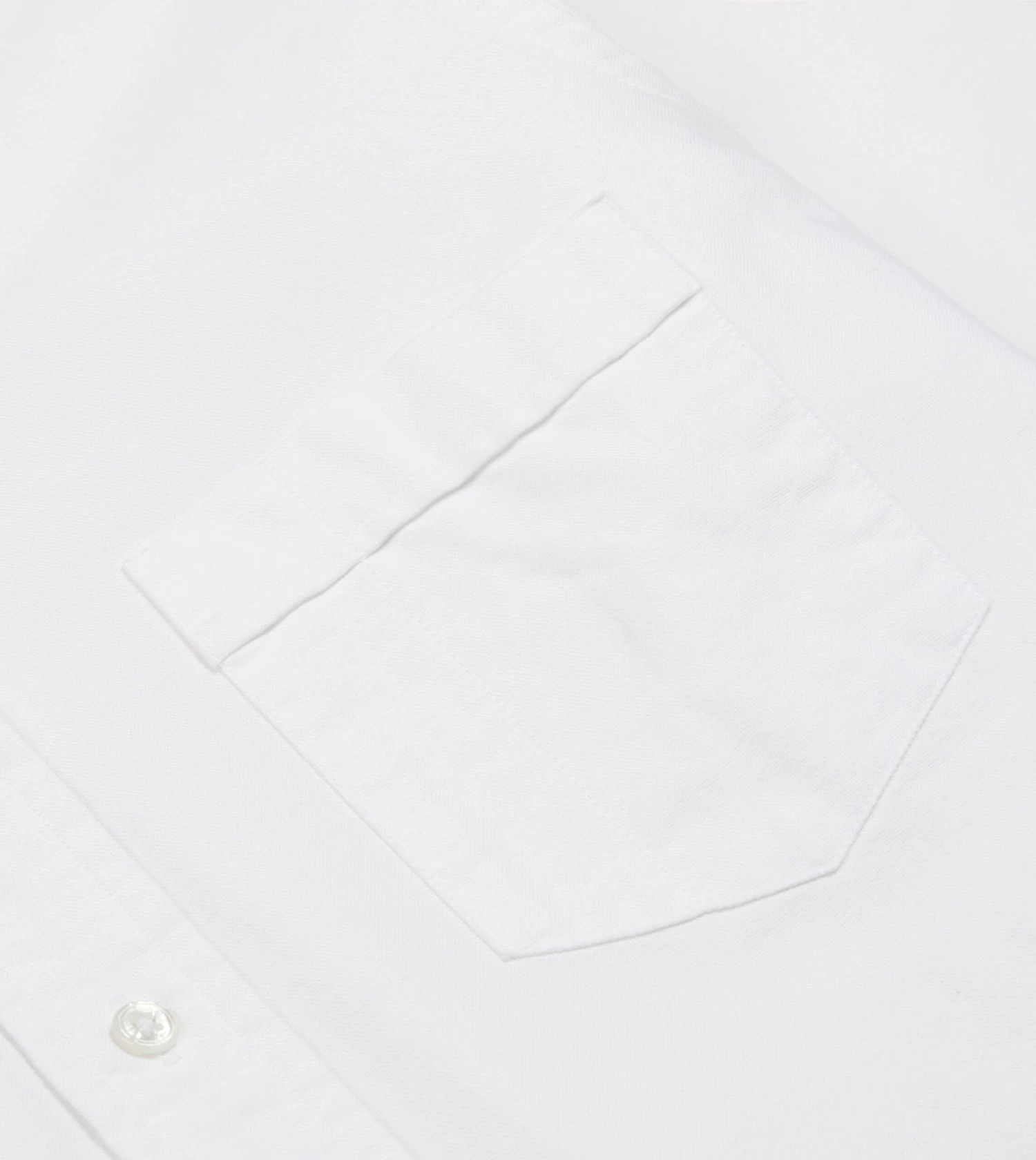 White Oxford Cotton Cloth Button-Down Shirt 7 White Oxford Cotton Cloth Button-Down Shirt - Image 5